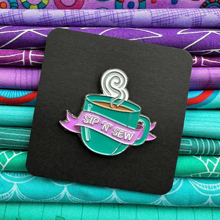 Sip n' Sew Mug Enamel Pin