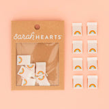 Sarah Hearts Labels: Mini Rainbow Woven Sewing and Quilting Labels
