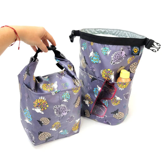Splash Fabric: Roll-Up Bag with Pockets in Multiple Colors