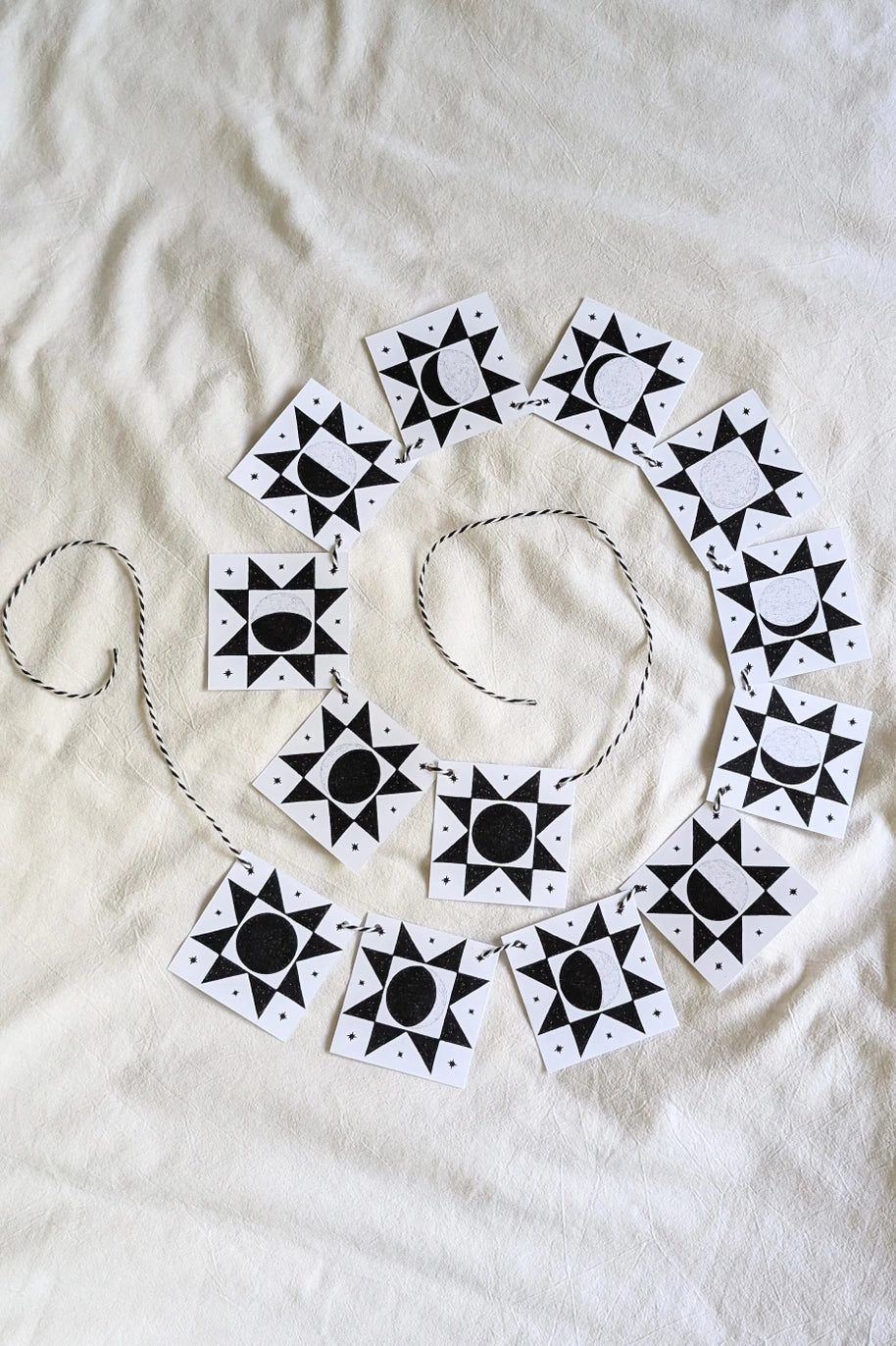 Moth Folk Studio - Moon Quilt Garland