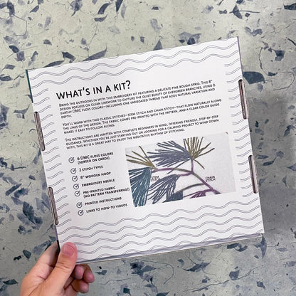 Embroidery Kit by Kate Wyatt Fine Art: Pine Boughs