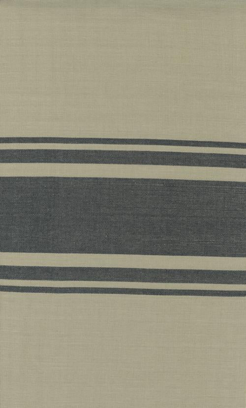 Easy Living Toweling in Flax & Black Stripe