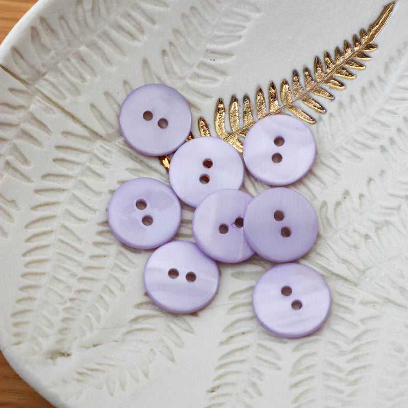 Flat Mother-of-Pearl Buttons - Multiple Colors