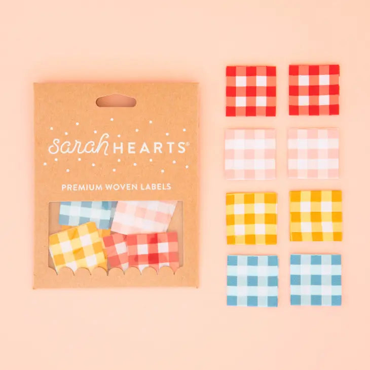 Sarah Hearts Labels: Gingham Multipack