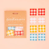 Sarah Hearts Labels: Gingham Multipack