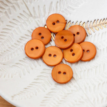 Flat Mother-of-Pearl Buttons - Multiple Colors