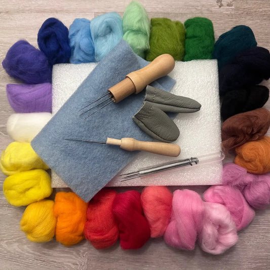 Plum Diddle - Painting With Wool Needle Felting Kits