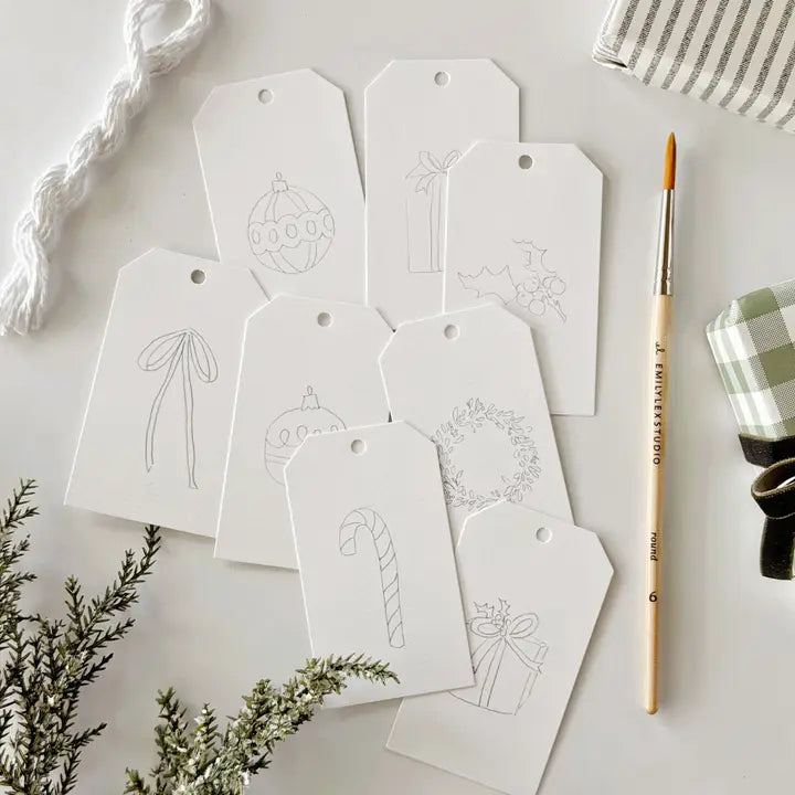 Emily Lex Studio - Classic Christmas Paintable Gift Tags