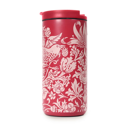William Morris Travel Tumbler- Strawberry Thief Raspberry