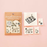 Sarah Hearts Labels: Toad and Sew Quilty Tattoo Woven Sewing Labels Multipack