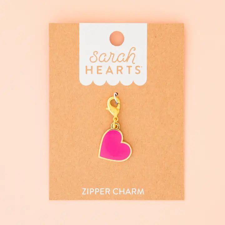 Sarah Hearts Zipper Charms - Multiple Designs