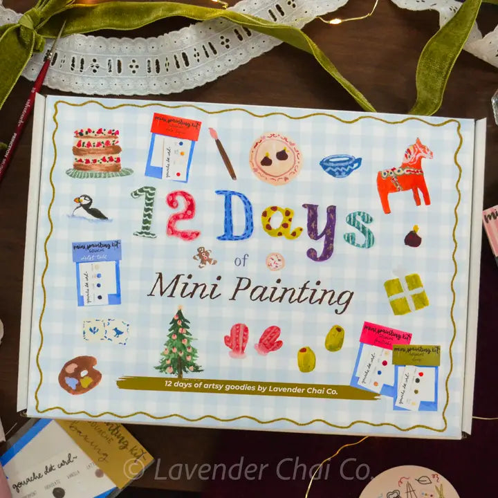 Lavender Chai Co. - 12 Days of Mini Painting Kits Gift Set