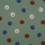Flannel: Happy Faces in Army Green
