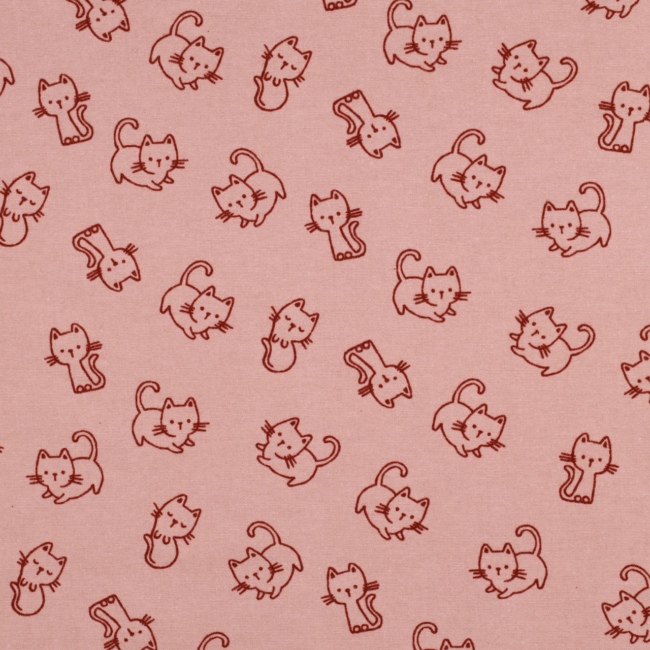Flannel: Cats in Old Rose