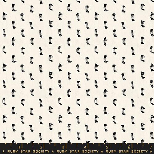 Warp and Weft Ooh Lucky Lucky: Flicker in Natural Black