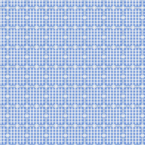 Cozy Cottage Blenders: Floral Gingham in Blue