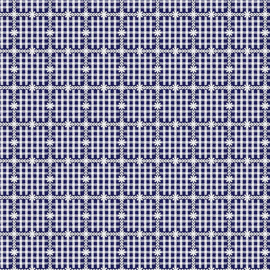 Cozy Cottage Blenders: Floral Gingham in Dark Purple