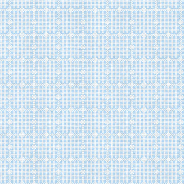 Cozy Cottage Blenders: Floral Gingham in Light Blue