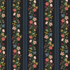 Gracie: Floral Trellis Stripe in Black