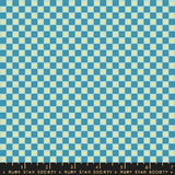 Animal Animal: Flower Check in Vintage Blue
