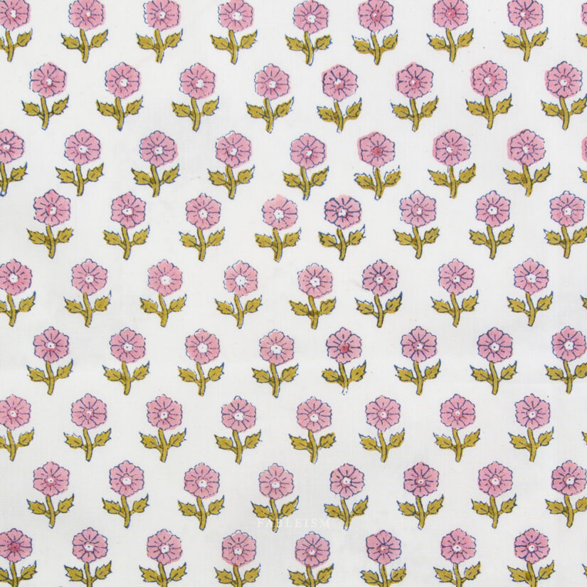 Indian Block Prints: Flowerling in Pink