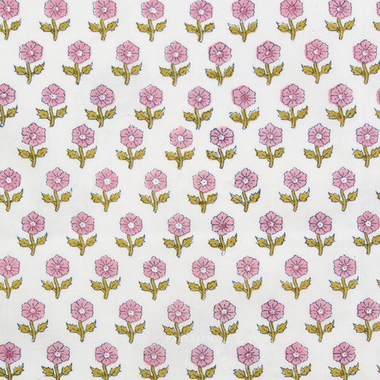 Indian Block Prints: Flowerling in Pink