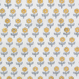Indian Block Prints: Flowerling in Yellow