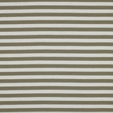 French Terry: Yarn Dyed Stripes in Moss Green/Off-White