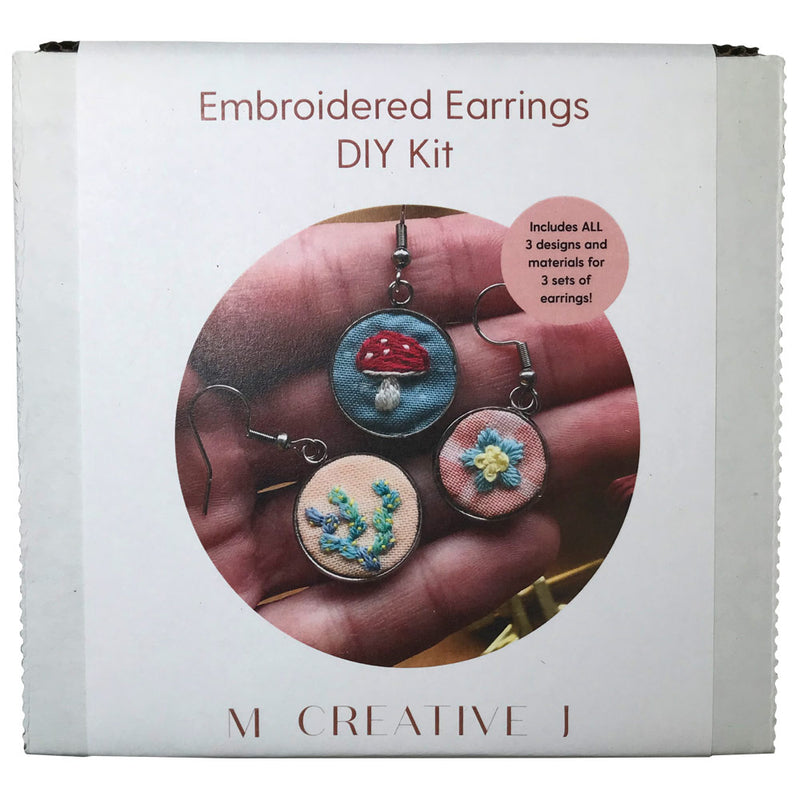 Embroidered Earrings DIY Kit