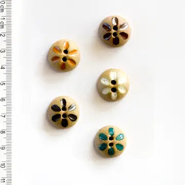 Geometric Grooves Handmade Sewing Buttons