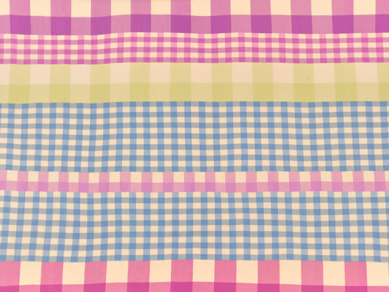 Patchwork Gingham Viscose Lawn - Multi