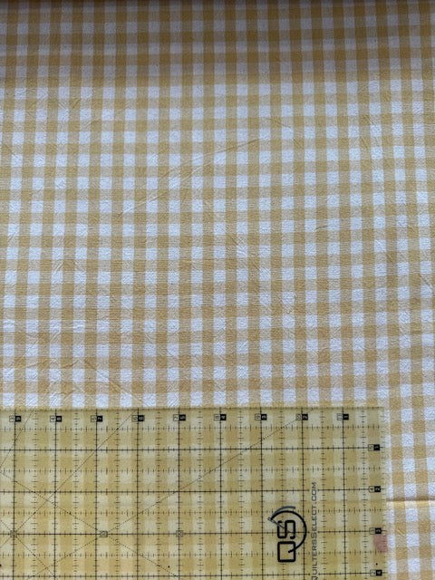 Cotton Dobby Gingham in Honey