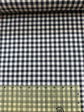 Cotton Dobby Gingham in Ink