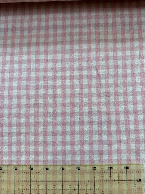 Cotton Dobby Gingham in Pink