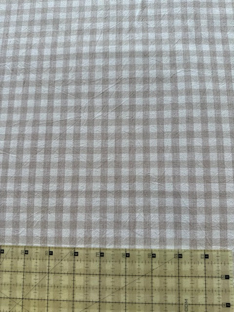 Cotton Dobby Gingham in Beige