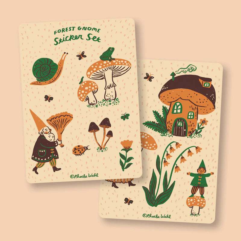 Forest Gnome Sticker Set