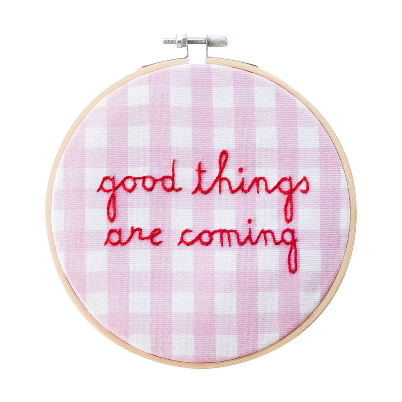 Good Things Gingham Embroidery Kit