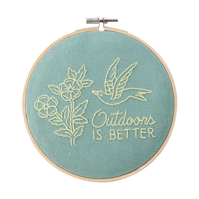 Outdoors is Better Embroidery Kit