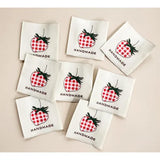Check Strawberry Woven Labels