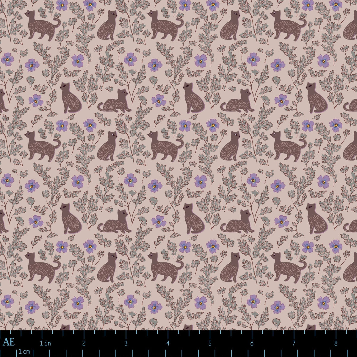 Petite Prints: Hedgerow Cats in Rose