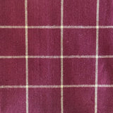 Diamond Textiles: Homespun Windowpane Plaid in Wine