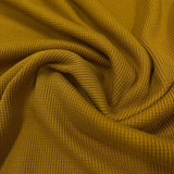 Organic Cotton Waffle Knit in Mustard