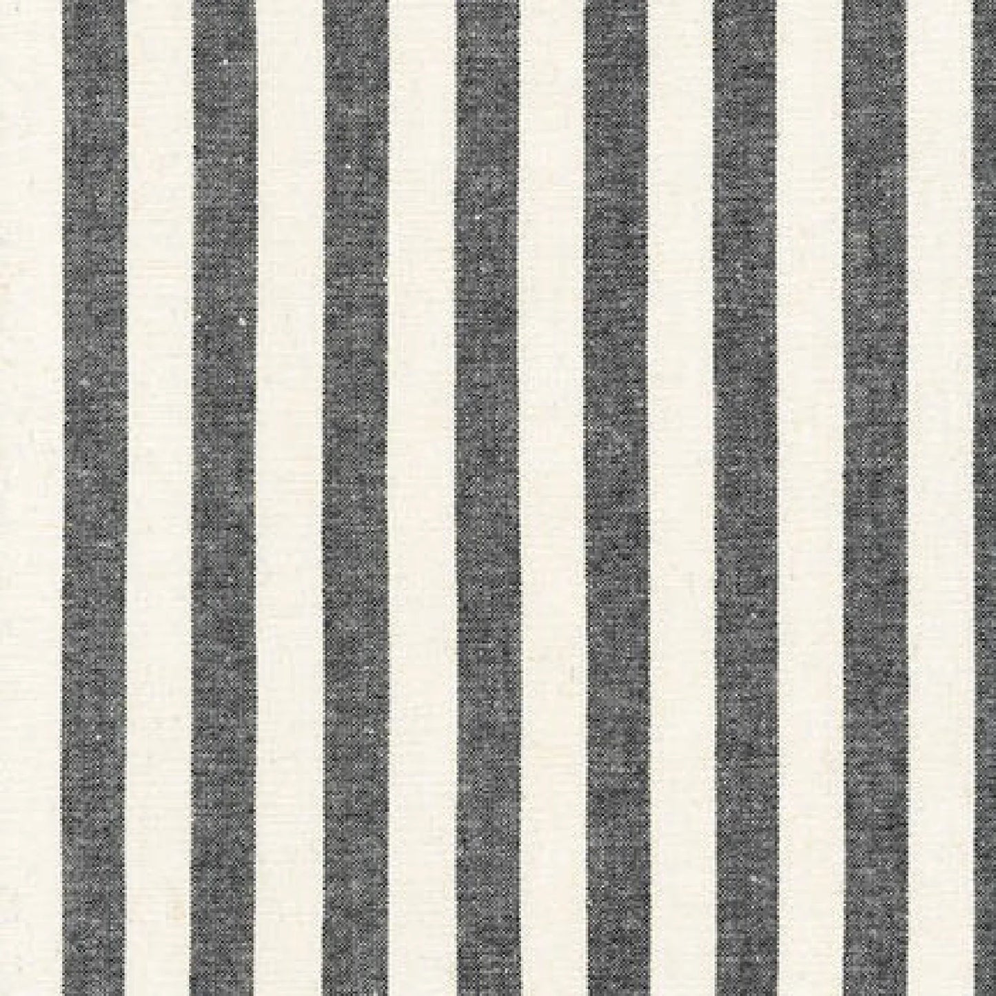 Essex Yarn Dyed Classic Wovens: Black Thick Stripe