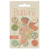 Tilda: Songbird Buttons, Coral/Green