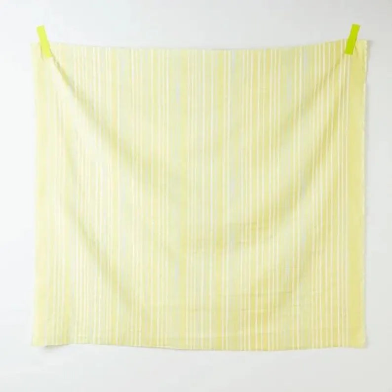 Nani IRO Organic Double Gauze: SAAAA SAAAA - Yellow Stripe