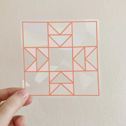 Feral Notions: Quilt Block Rainbow Maker Window Cling Sticker