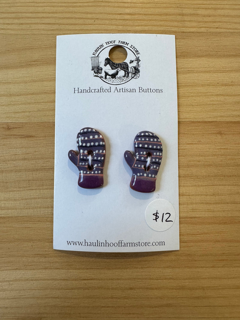 Haulin' Hoof: Mittens Ceramic Buttons