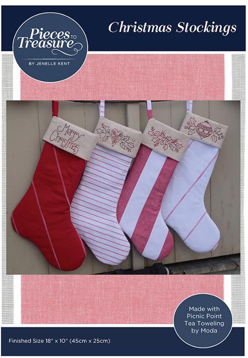 Christmas Stitchery Stockings Pattern by Jenelle Kent