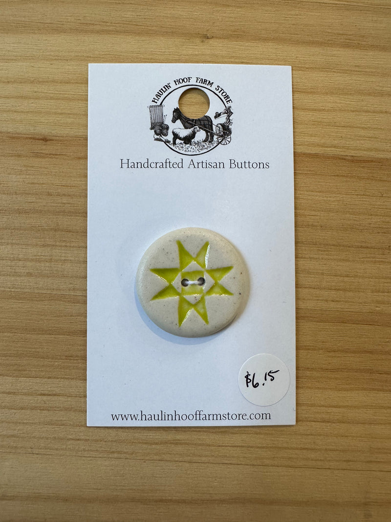 Haulin' Hoof: Quilt Block Ceramic Buttons