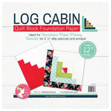 12" Log Cabin Quilt Block Foundation Papers